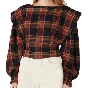Rachel Comey Plaid Jutta Top, size 6